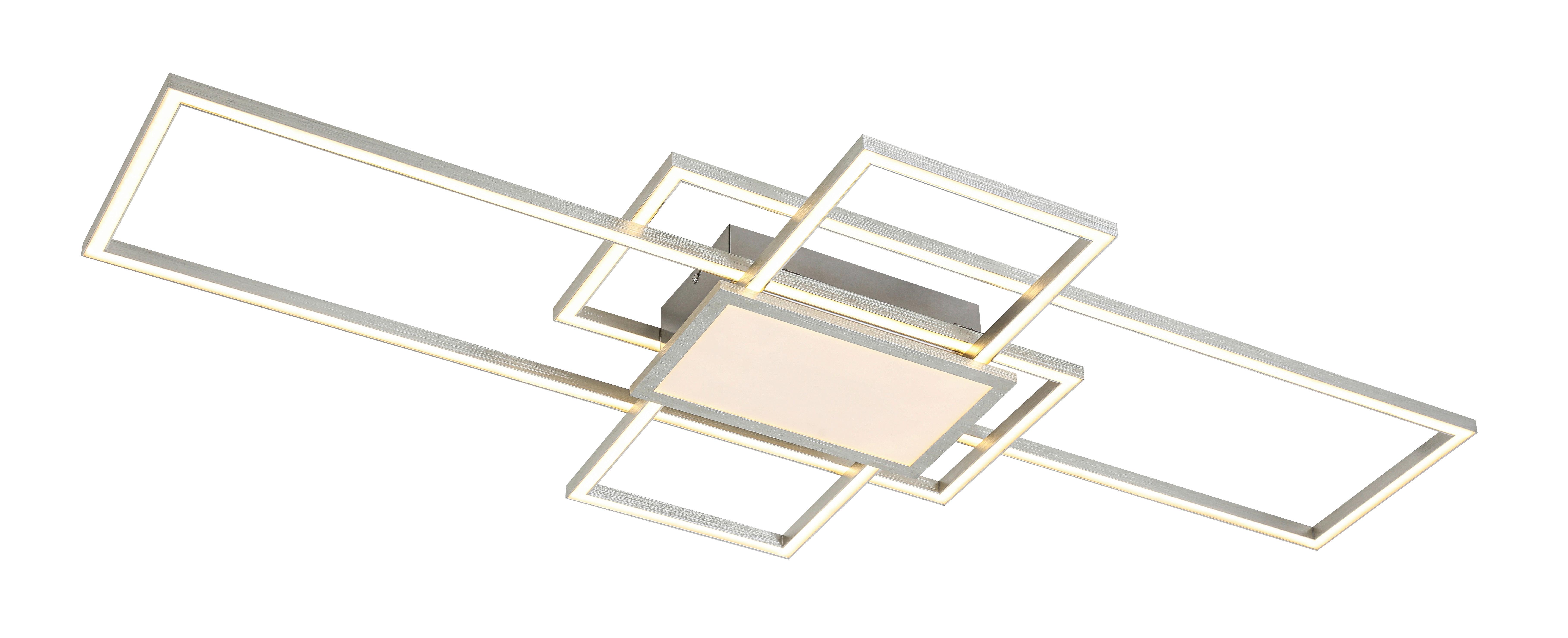 LED-Deckenleuchte Christina 50W 7000lm 3000-6000K dimmbar - Alufarben/Nickelfarben, Basics, Kunststoff/Metall (100/45,8/7,3cm) - Luca Bessoni