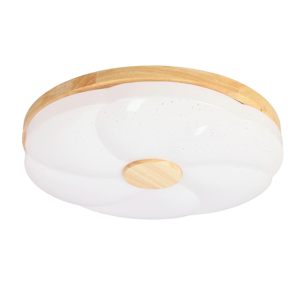 Led-deckenleuchte 13-24947 Fiorino - Eichefarben/Weiß, Natur, Kunststoff/Metall (39/39/7.5cm)