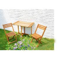 Gartentisch Klappbar Porto Echtholz L: 90 cm - Naturfarben, KONVENTIONELL, Holz (90/72/60cm) - Gardenson