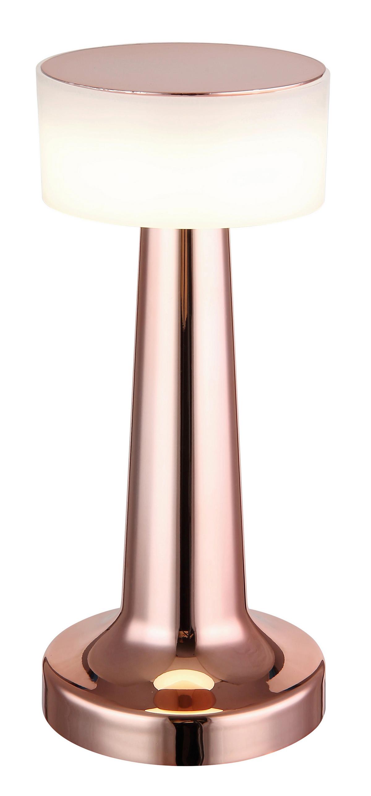 Akku-Tischleuchte 58447k - Weiß/Kupferfarben, Basics, Kunststoff (9,5/21,5cm) - Globo