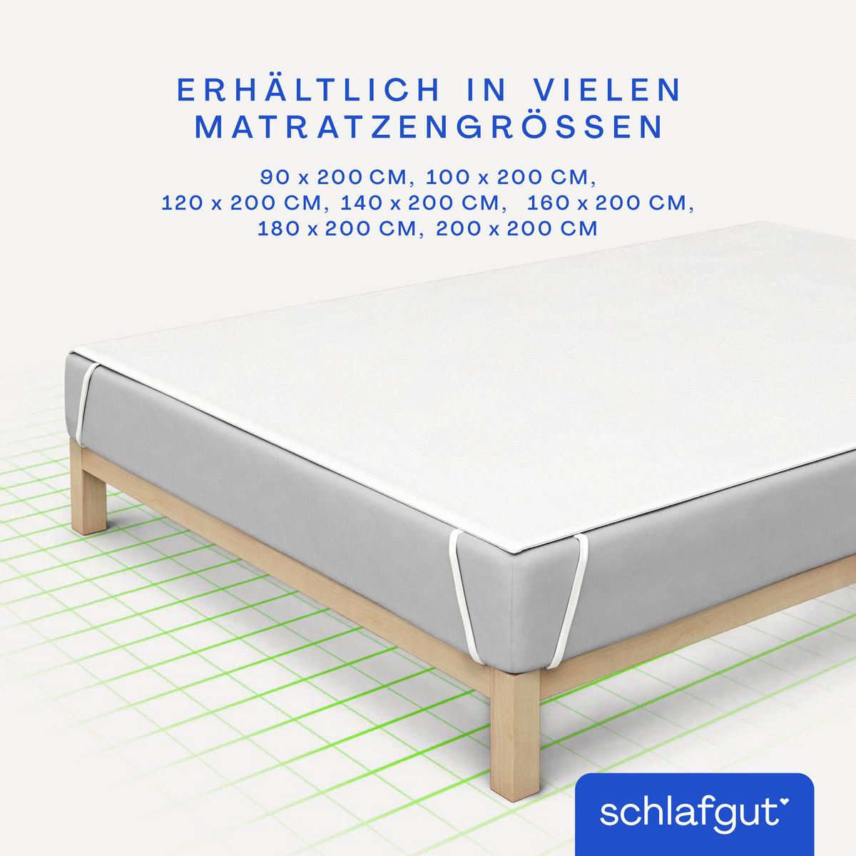 Matratzenauflage Baselayer Light Molton - Weiß, Basics, Textil (90/200cm) - Schlafgut