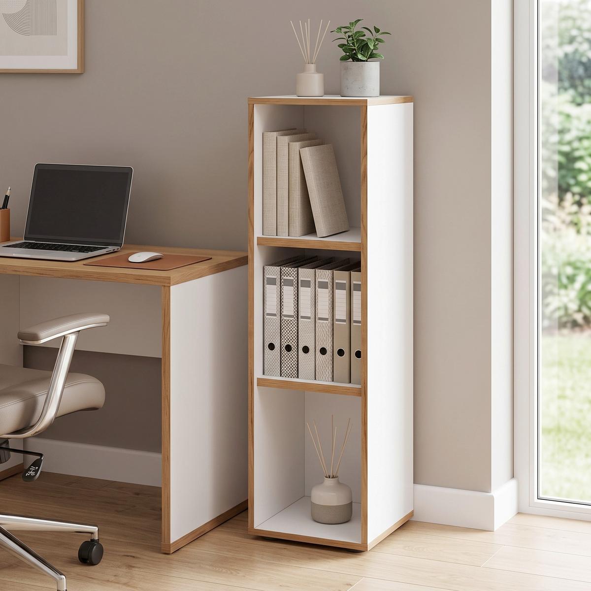 REGÁL NA ŠANÓNY SALIA B30 - čierna/biela, Design, kompozitné drevo/plast (30/110/33cm) - P & B