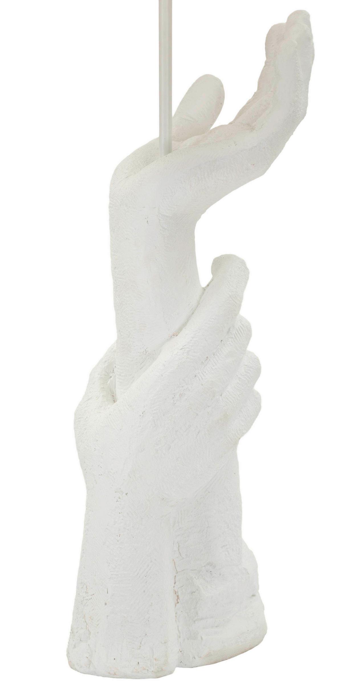 Tischleuchte Life Weiß B: 35 cm - Weiß, Basics, Kunststoff/Textil (35/93/35cm)