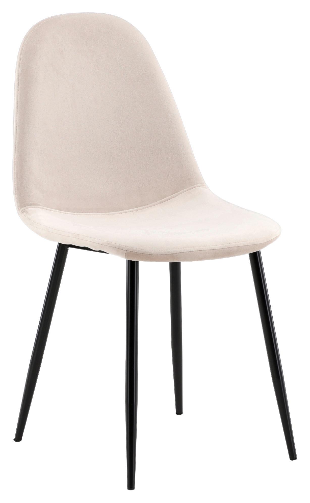 Stuhl-Set Polar - Beige/Schwarz, Design, Textil/Metall (44/88/53cm) - Livetastic