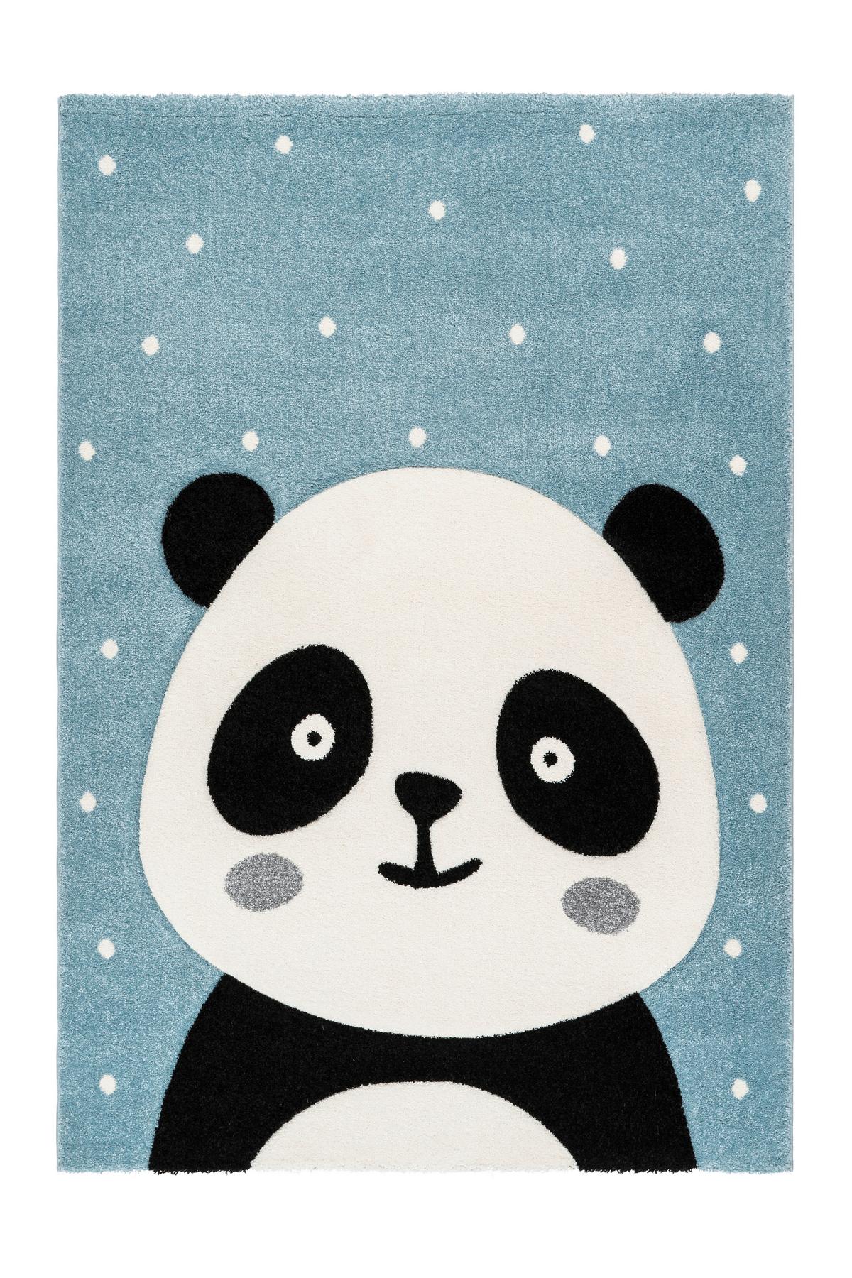 Kinderteppich Pandabär Blau Madura 80x150 Cm - Blau, Trend, Kunststoff (80/150cm) - Kayoom
