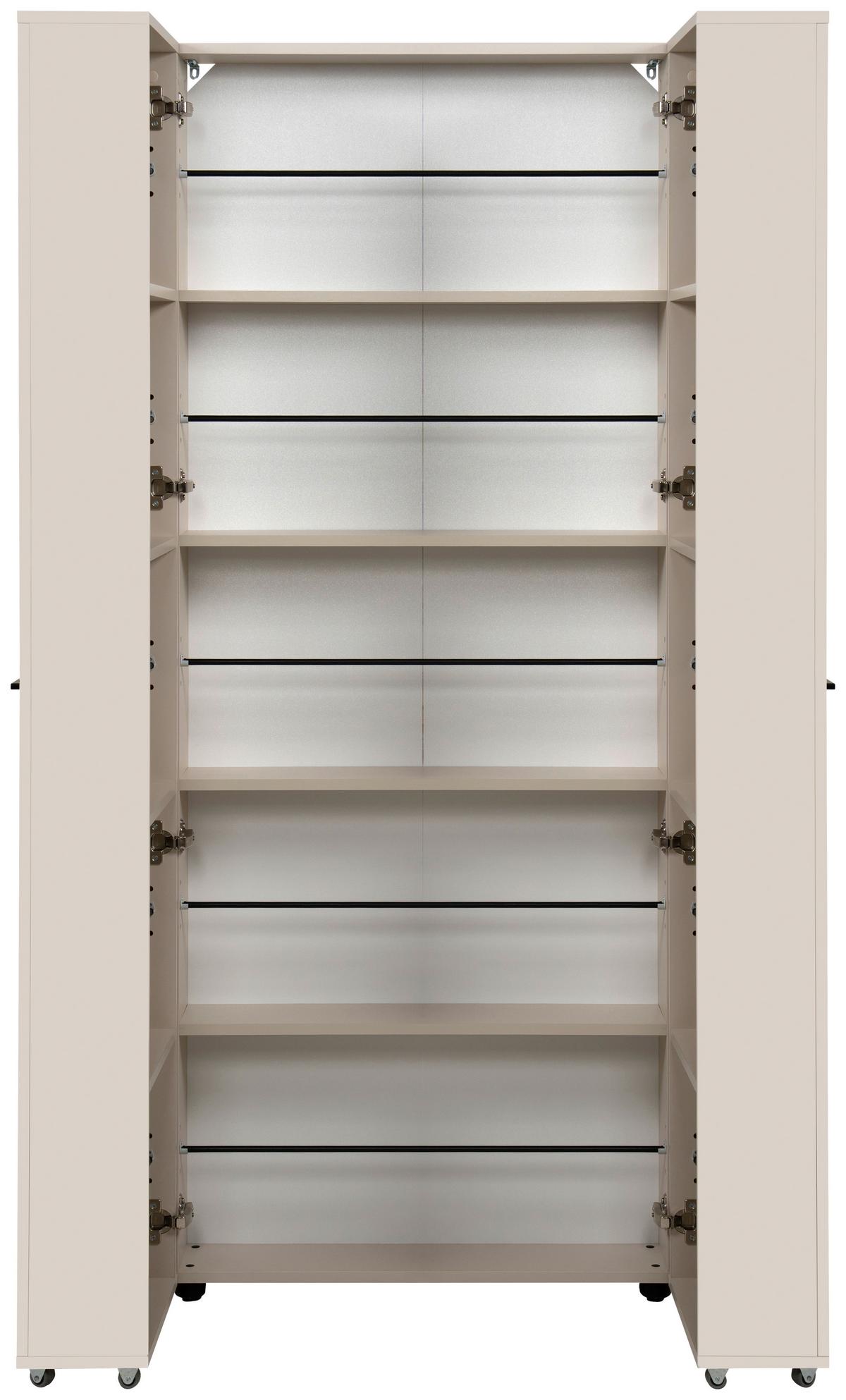 Schuhschrank Hippo Multicolor B: 74cm - Multicolor/Schwarz, Design, Holzwerkstoff (74/181,5/34cm) - MID.YOU