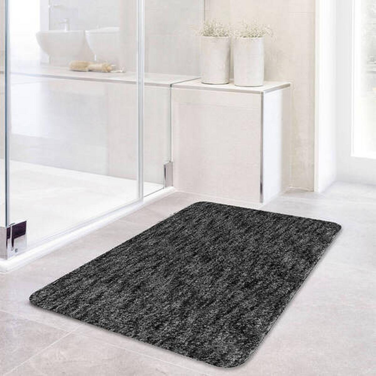 Badematte Touchme - Anthrazit, Basics, Textil (50/80cm) - Grund