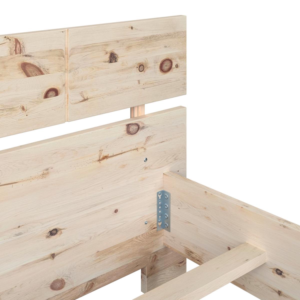 Bett Sonja Naturfarben, B/L: 200x207 cm - Naturfarben, KONVENTIONELL, Holz (200/207cm)