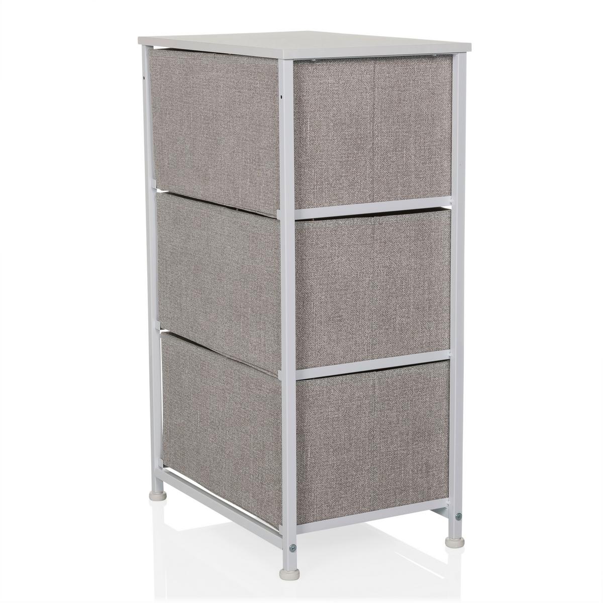 Kommode Foldress M Grau B: 45 Cm - Grau, MODERN, Textil (45/73/30cm) - MID.YOU