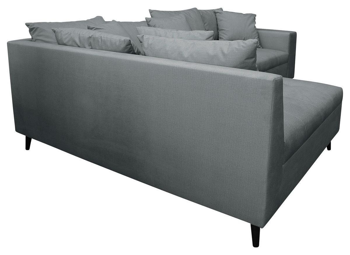 Ecksofa Pruno Dunkelgrau S: 174x247 Cm - Dunkelgrau/Schwarz, Design, Textil (174/247cm) - MID.YOU