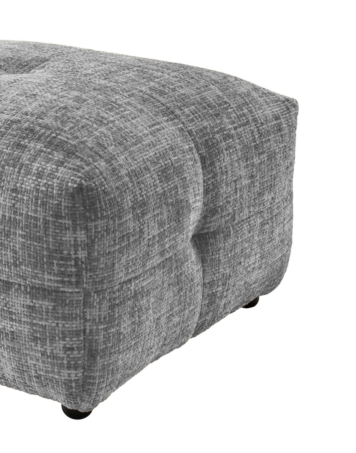 Hocker Velice, Silberfarben B: 72 Cm - Silberfarben/Schwarz, Design, Textil (72/44/72cm) - Livetastic