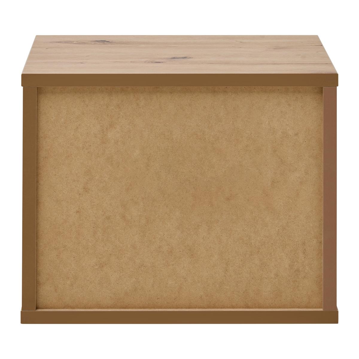 NOČNÍ STOLEK CASA MIA - kašmírová/antracitová, Konvenční, kov/kompozitní dřevo (45/50/40cm)