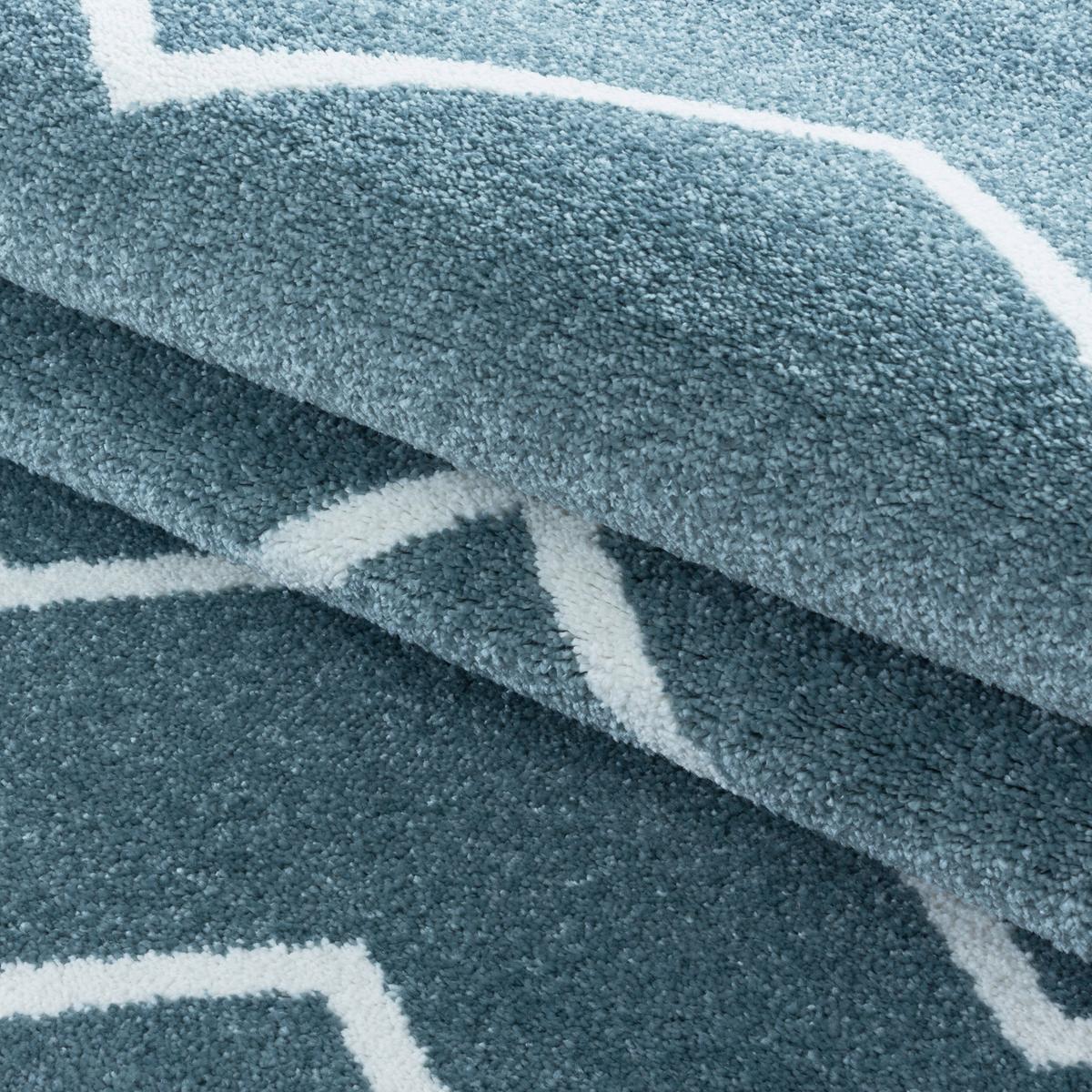 Teppich Läufer Blau Rio 80x250 cm - Blau, Basics, Textil (80/250cm)
