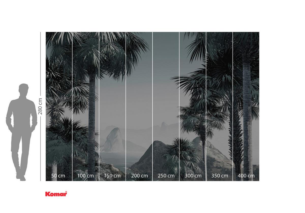 Fototapete Guanabara - Blau/Weiß, Trend, Papier (400/280cm) - Komar