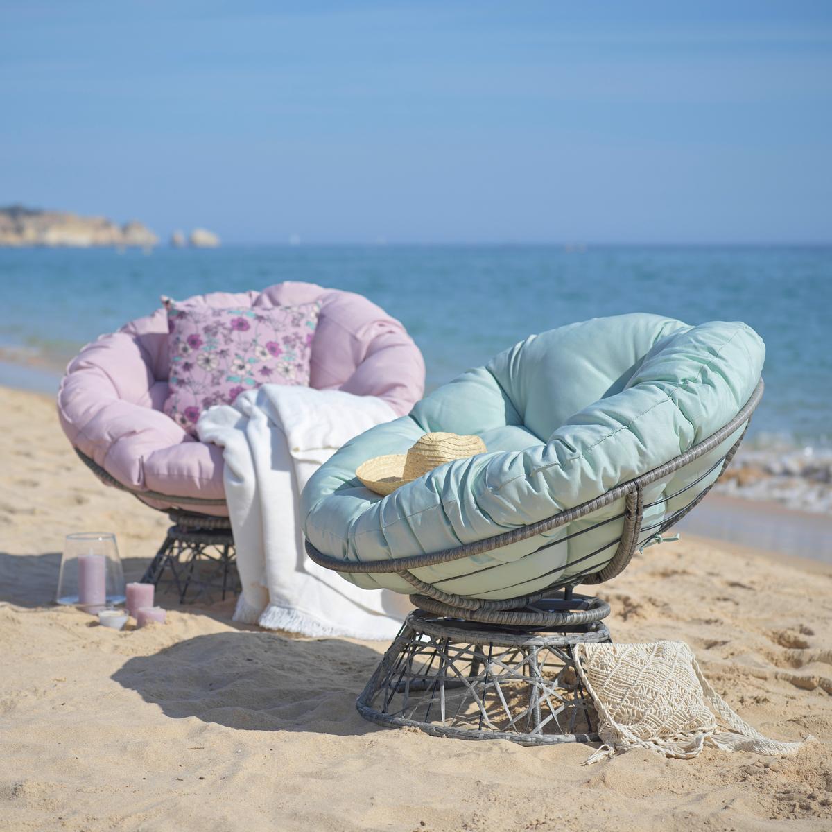 ZAHRADNÍ RELAXAČNÍ ŽIDLE ALTONA - šedá/zelená, Moderní, kov/textil (96/90,5/76cm) - Mömax