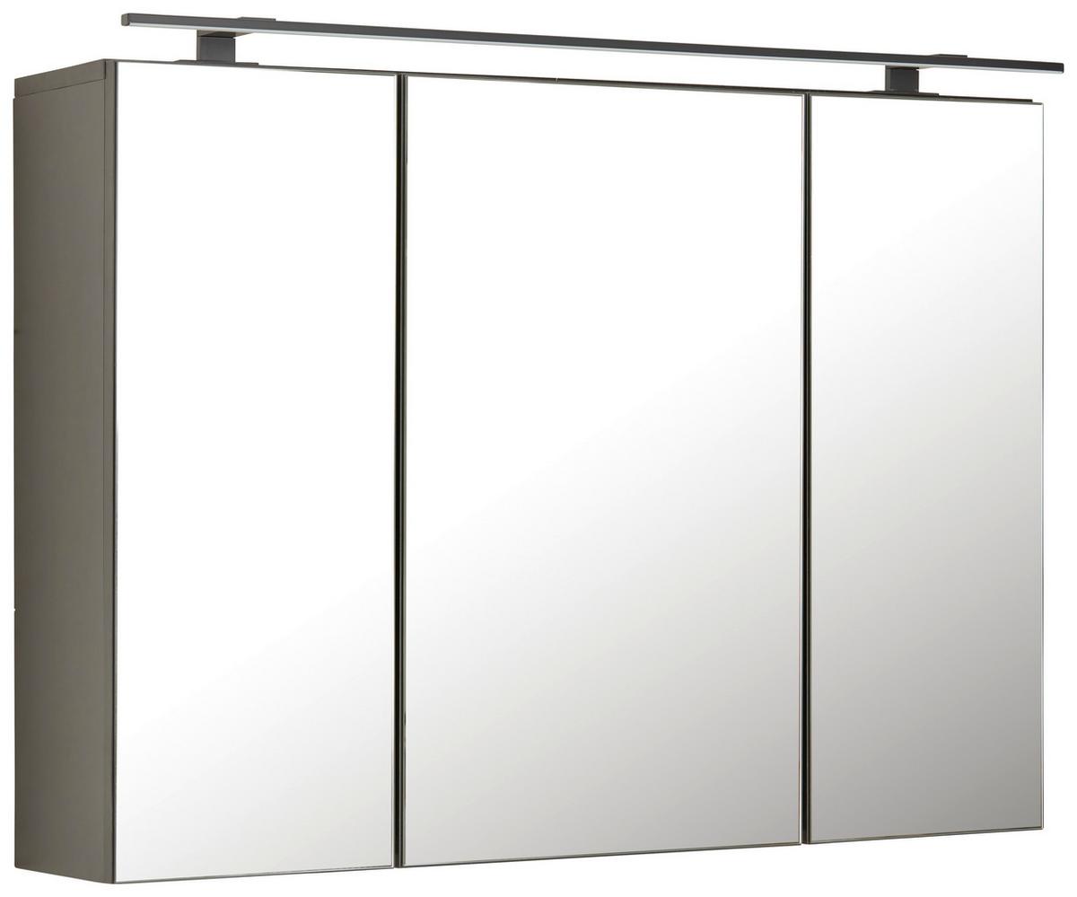 Zrcadlová skříňka TIMBER -EXKLUSIV- - Moderní, kov/kompozitní dřevo (90/65/20cm) - Premium Living
