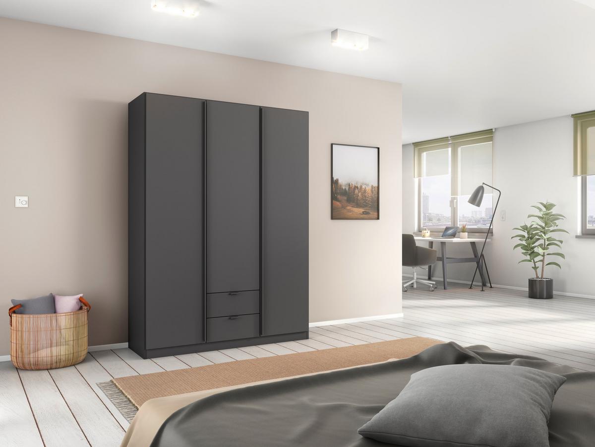 DREHTÜRENSCHRANK Style-Up Grau B: 136cm - Grau, MODERN, Holzwerkstoff (136/197/54cm) - Rauch Möbel