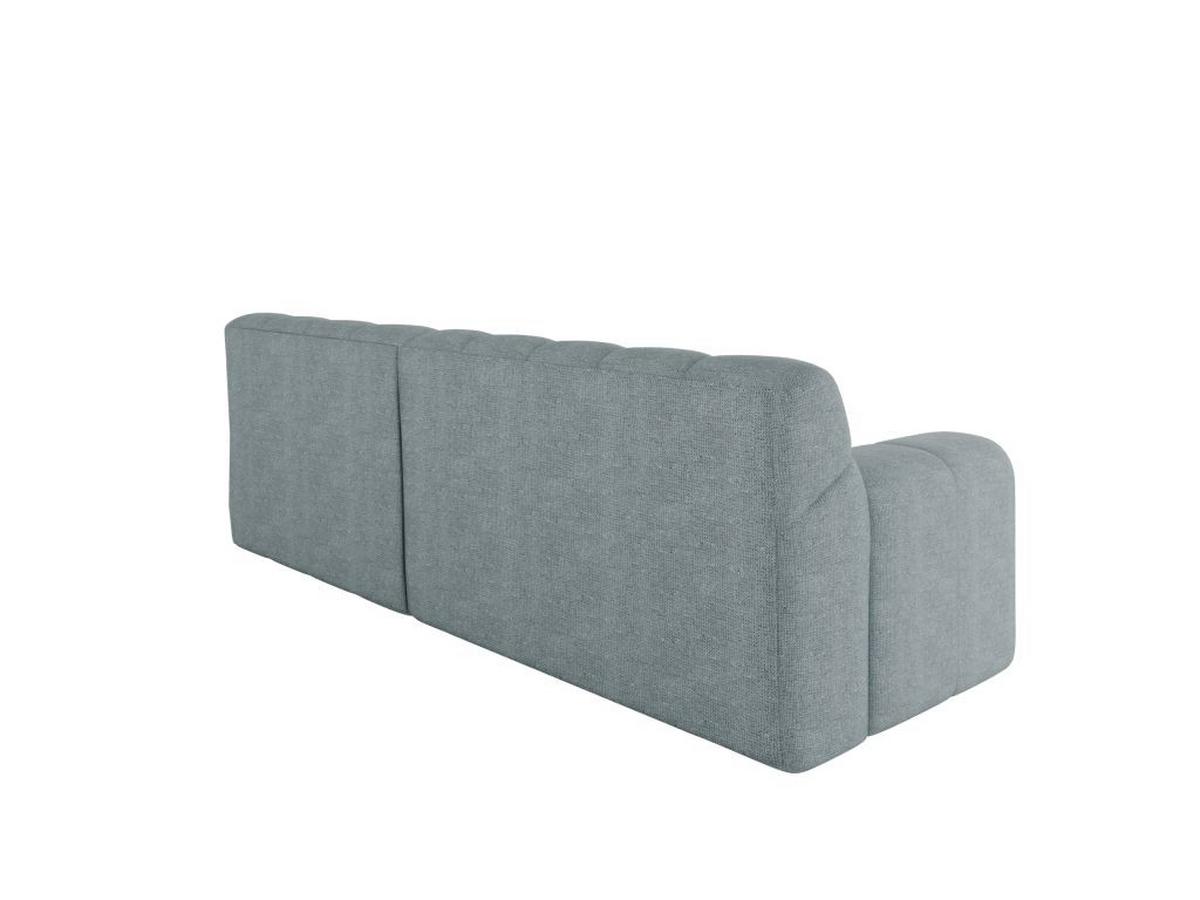 Dizajnová sedačka KARL, pravá, modrosivá - čierna/modrosivá, Modern, textil/plast (287/169cm) - Bessagi Home