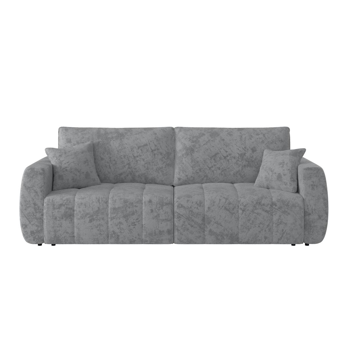 Rozkládací pohovka BALI, šedá, s úl.prostorem - šedá/černá, Moderní, dřevo/textil (245/74-90/104cm) - Luca Bessoni