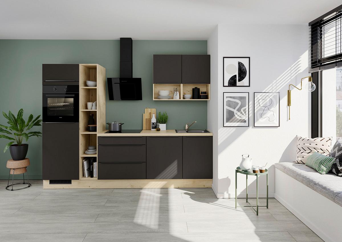 Küchenleerblock Ip1200 - Eichefarben/Braun, Design, Holzwerkstoff (280cm) - Impuls