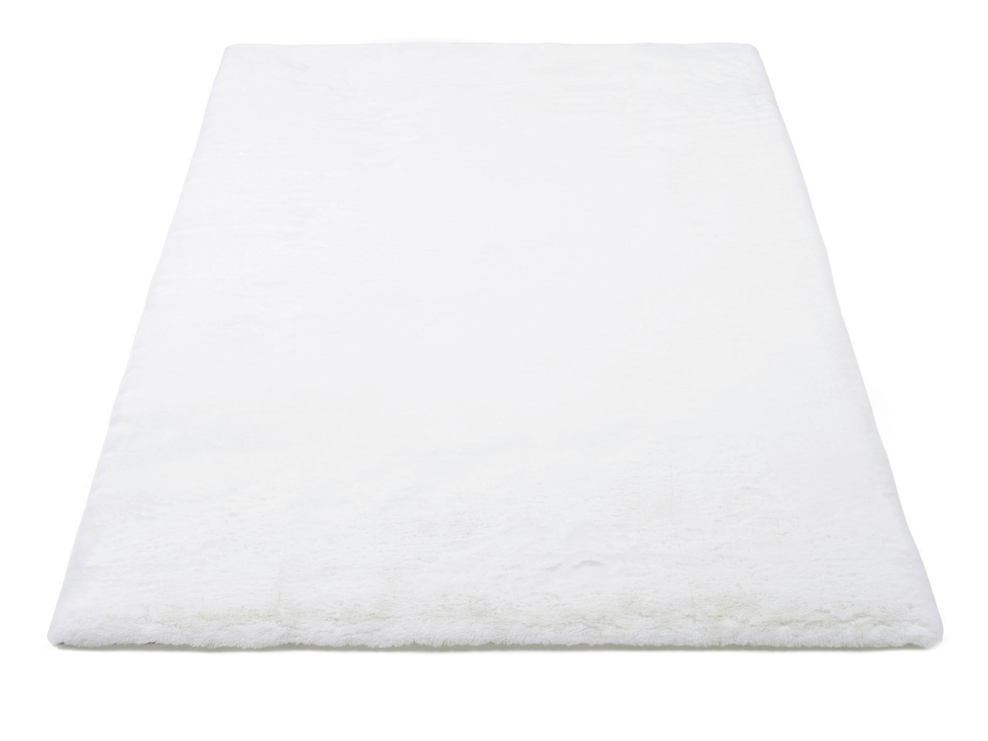 Hochflorteppich Silky Haven - Creme/Weiß, Basics, Textil (80/150cm)