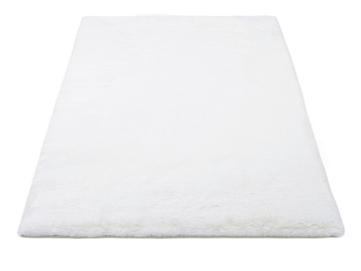 Hochflorteppich Silky Haven - Creme/Weiß, Basics, Textil (80/150cm)