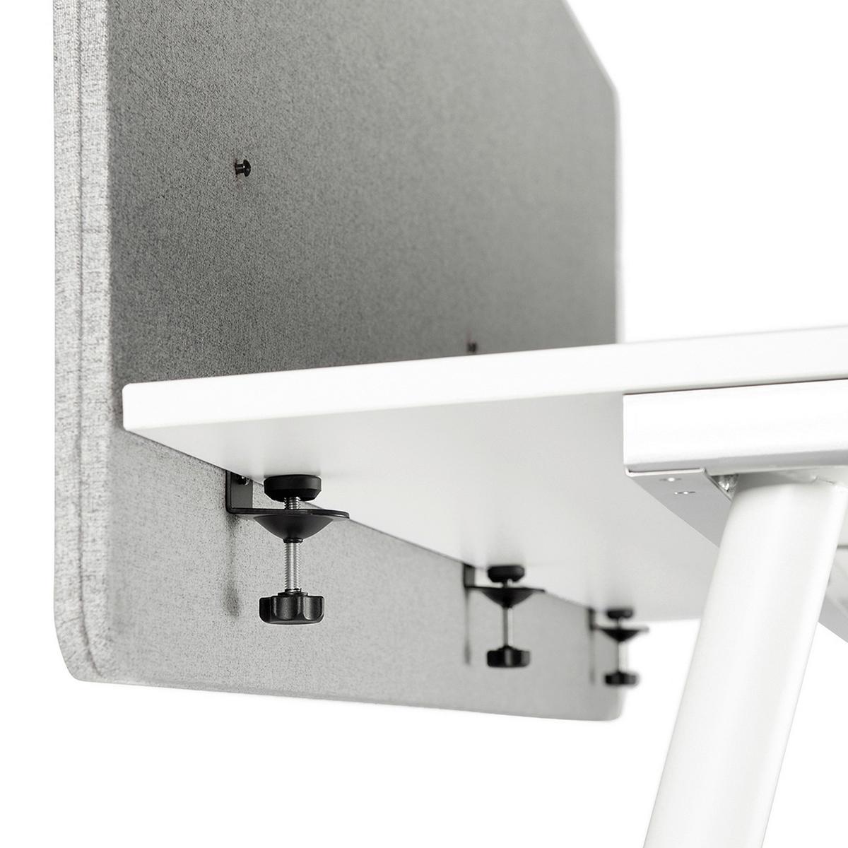 Trennwand Flexmiut D - Hellgrau, Basics, Kunststoff/Textil (160/62/2cm) - MID.YOU