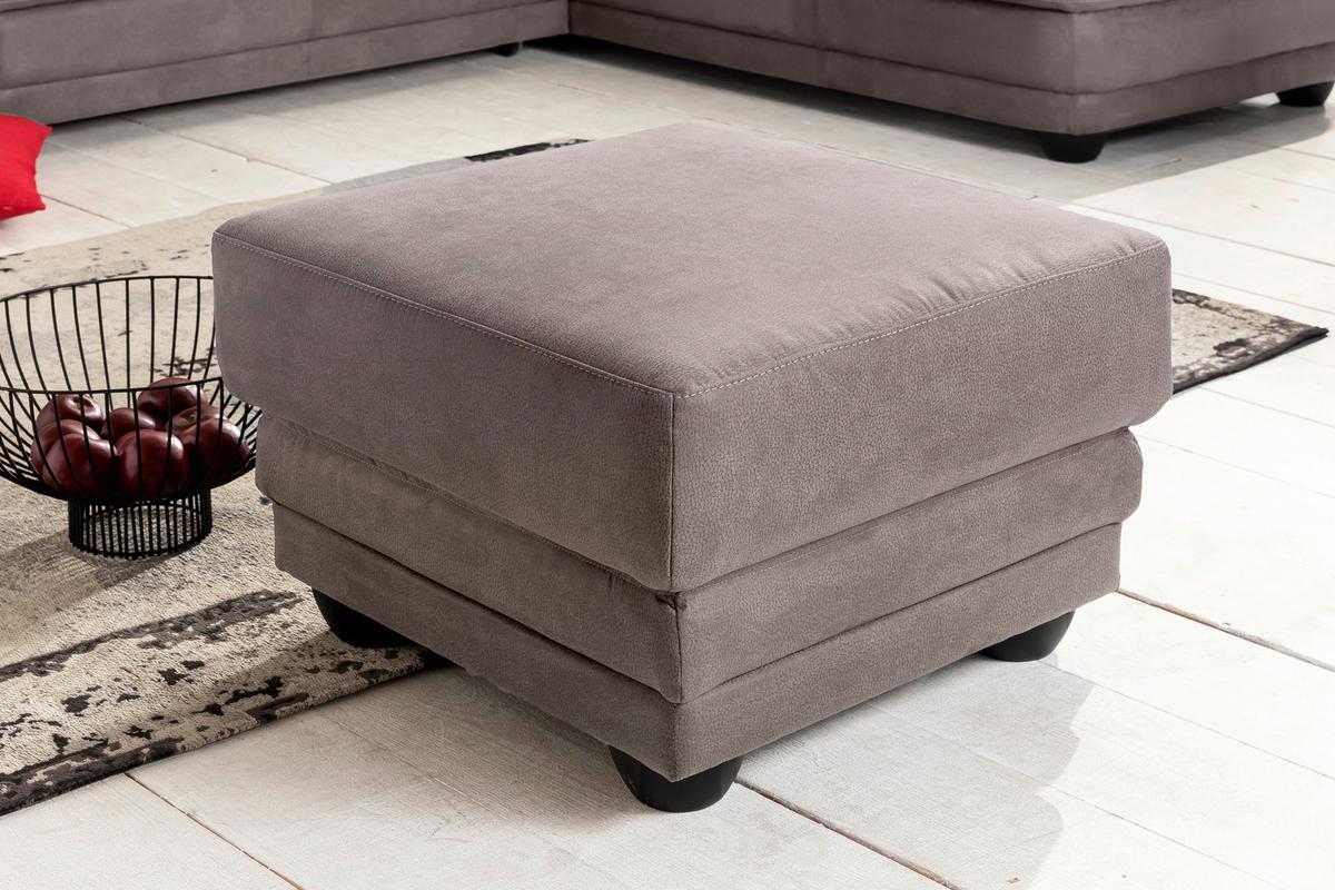 Hocker Nebolo - Schlammfarben/Schwarz, Design, Textil (65/46/65cm) - Livetastic