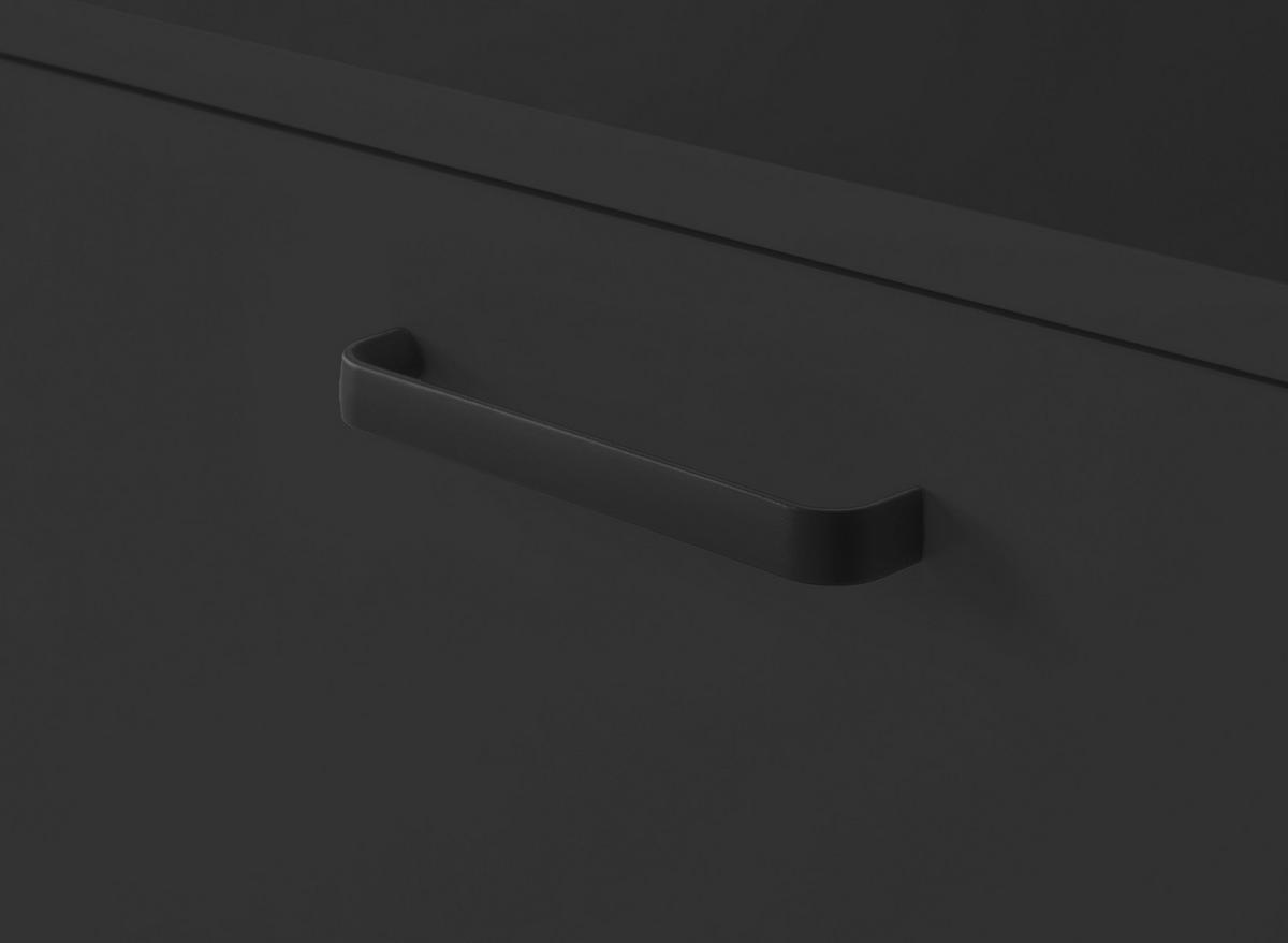 Waschbeckenunterschrank Vanice B: 70 Cm Schwarz - Schwarz, MODERN, Holzwerkstoff (70/60/35cm) - MID.YOU