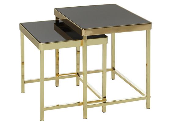 Satztisch Viola 2-Teiliges Set - Goldfarben, Design, Glas/Metall (48/46/36cm) - Livetastic Satztisch Viola 2-Teiliges Set - Goldfarben, Design, Glas/Metall (48/46/36cm) - Livetastic