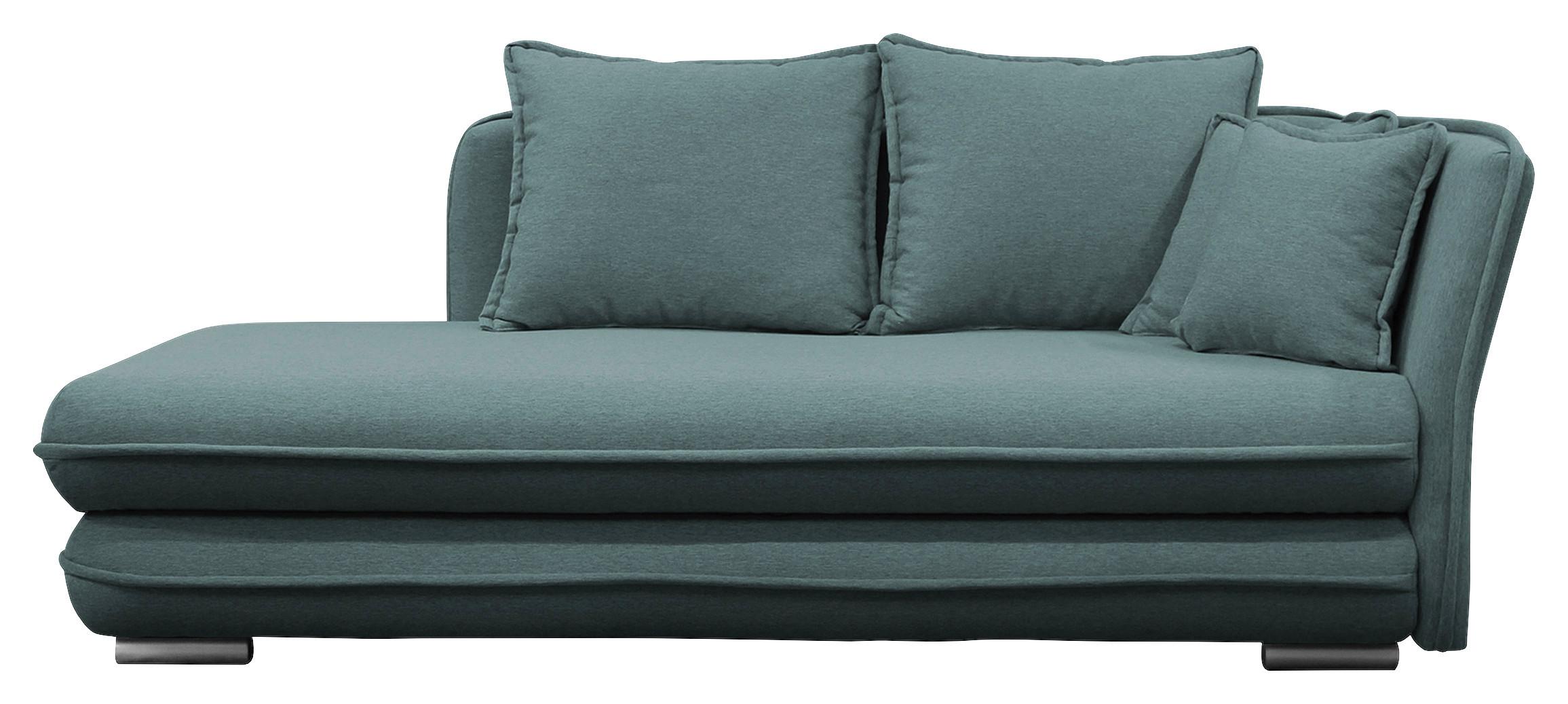 Relaxliege Latte L: 224 cm Petrol mit Bettkasten - Silberfarben/Petrol, Design, Textil (224/84-99/107cm) - MID.YOU