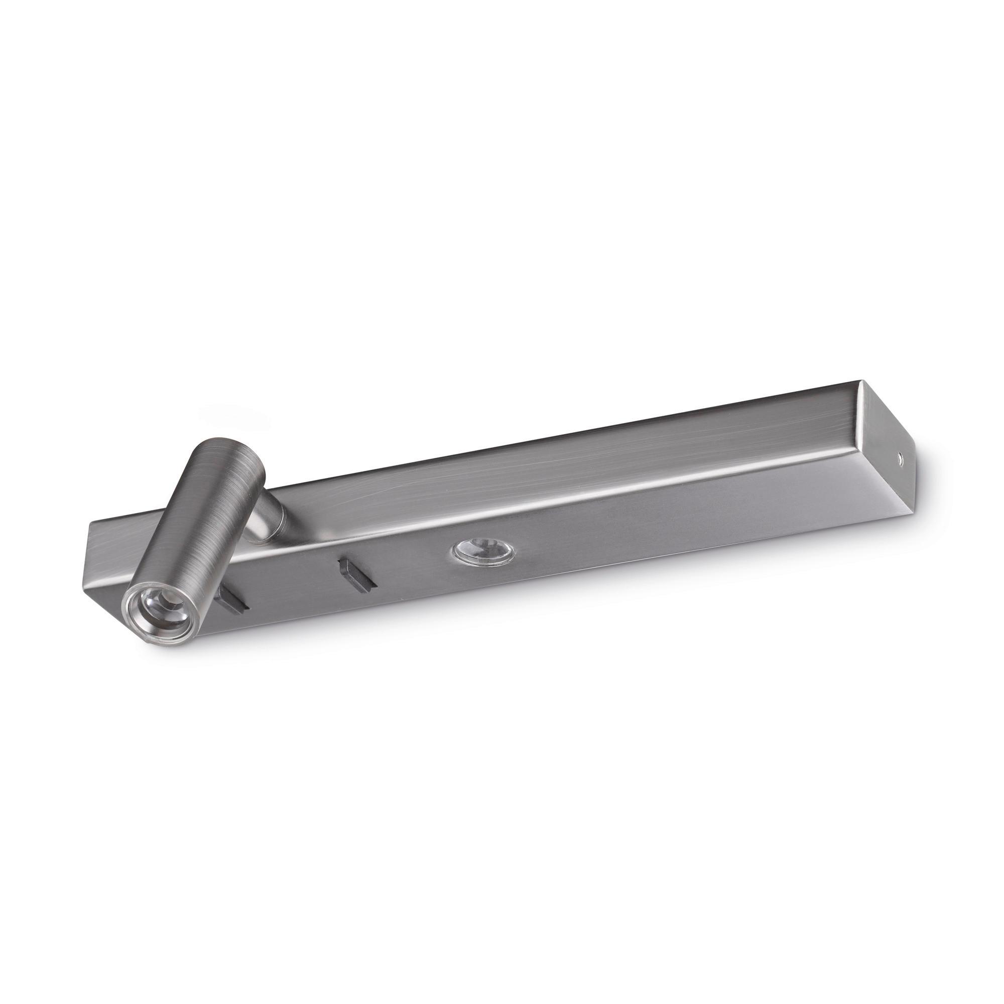 Led-wandleuchte Bonne Nickelfarben B: 6 Cm - Nickelfarben, Basics, Metall (22/6/6,5cm) - Ideal Lux