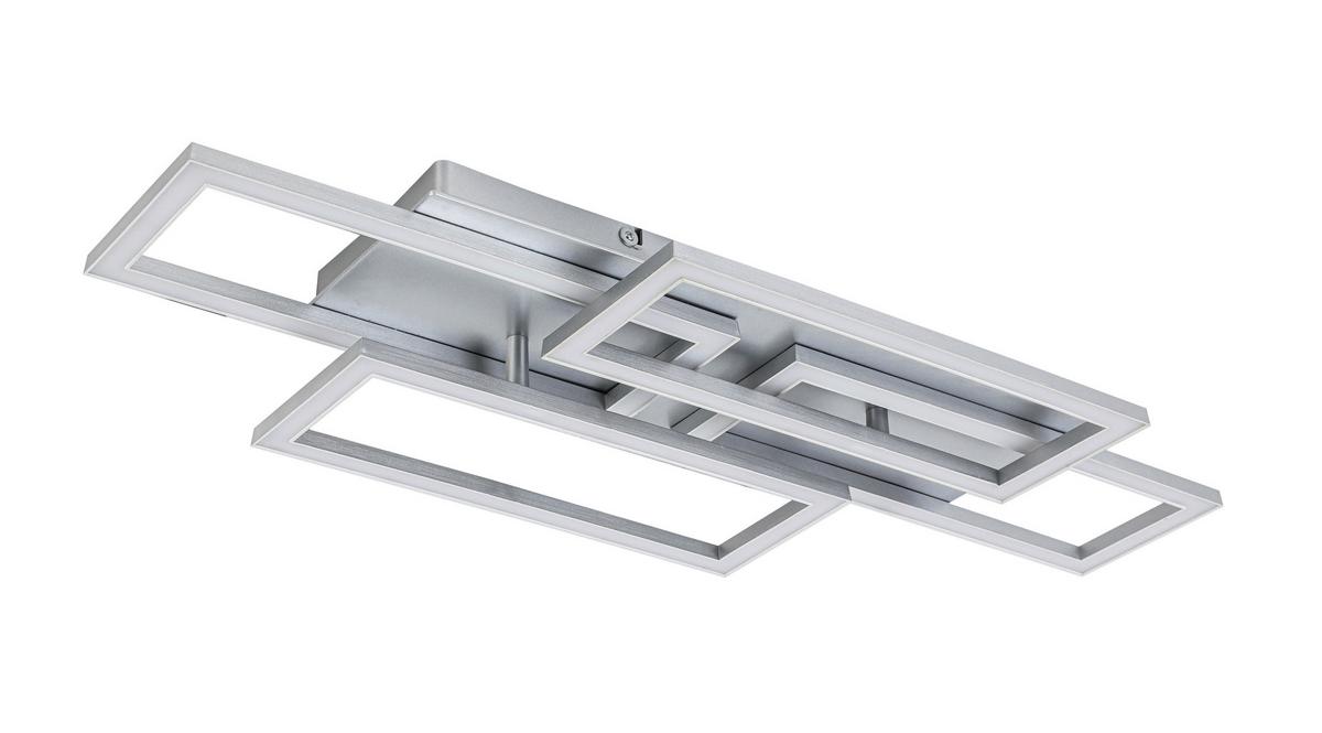 STROPNÉ LED SVIETIDLO MEGA - strieborná/niklová, Modern, kov/plast (72/28,4/8cm) - Mömax