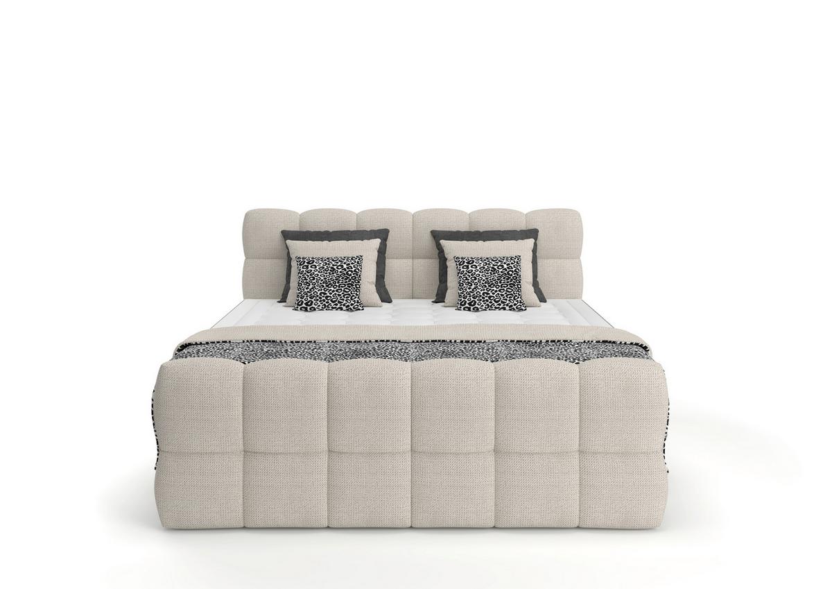 Boxspringbett Brisbane inkl. Bettkasten 180x200 - Creme/Schwarz, Trend, Holz/Holzwerkstoff (180/200cm) - Sembella
