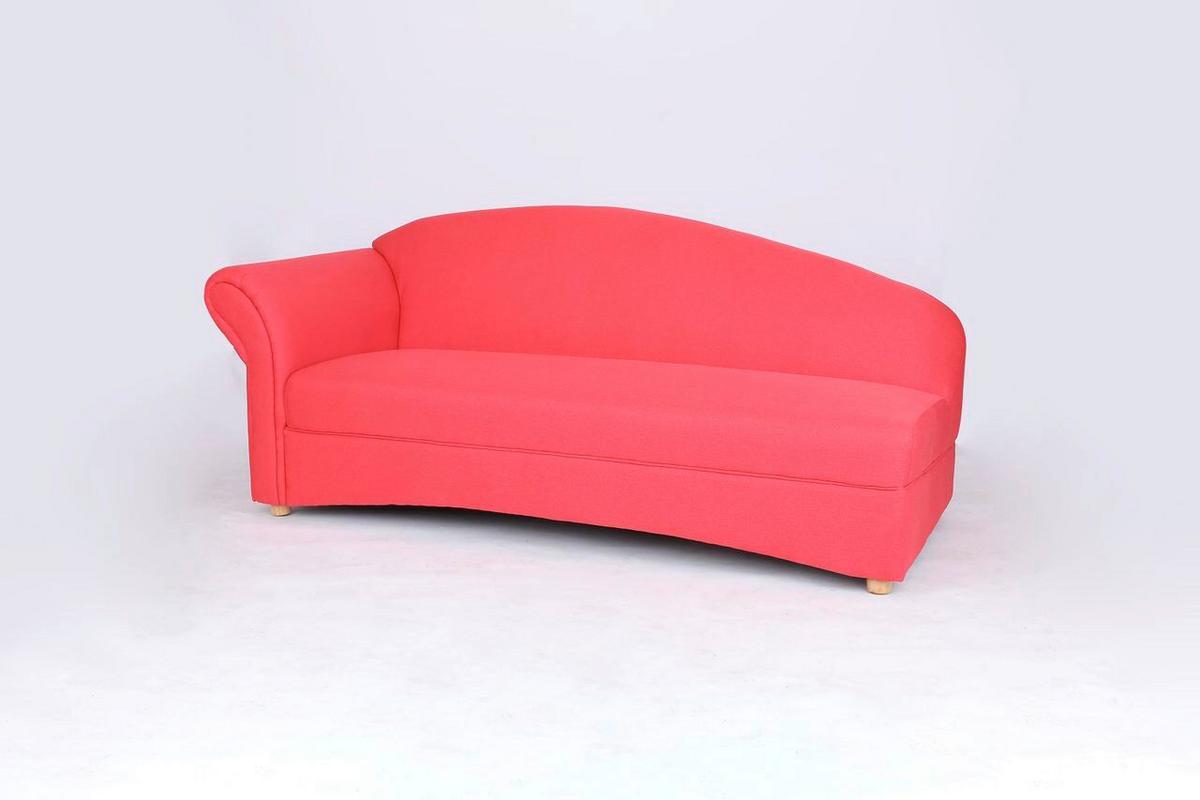 3-Sitzer Loretta Armlehne links, ca.193x83x85cm - Rot, Basics, Holz/Textil (193cm)