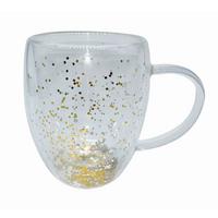 Tasse Alena - Klar/Goldfarben, Basics, Glas/Kunststoff (9/11,5cm) - James Wood