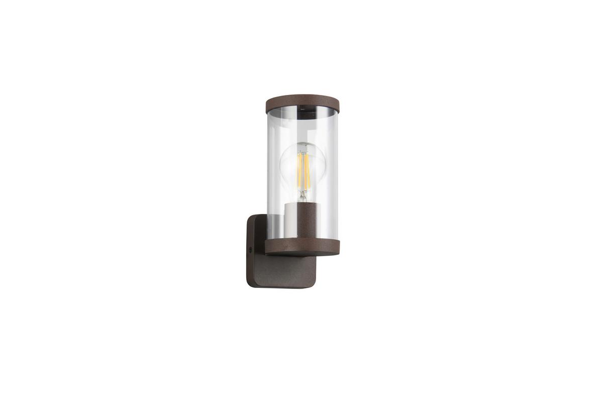AUßENWANDLEUCHTE R21596124 - Rostfarben/Transparent, Design, Kunststoff/Metall (9.5/23cm)