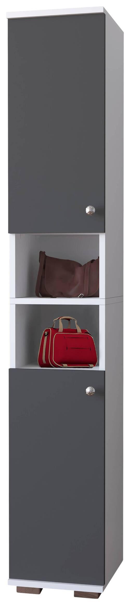 Schuhschrank Gados Anthrazit B: 30 Cm - Anthrazit, MODERN, Holzwerkstoff (30/178/33cm) - MID.YOU