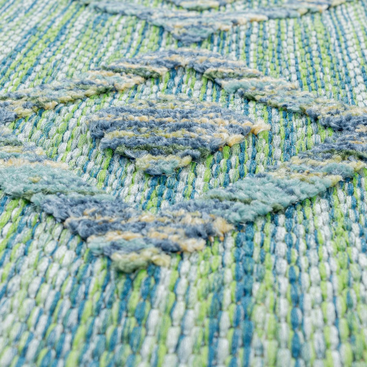 Flachwebteppich Bahama - Grün, Design, Textil (140/200cm) - Novel
