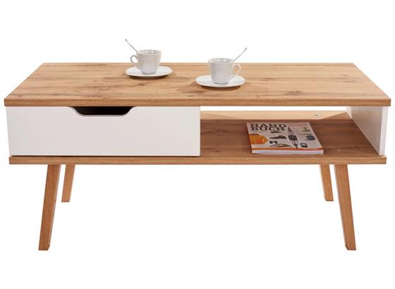 Konferenční Stolek Turin - bílá/barvy dubu, Moderní, dřevo/dřevěný materiál (110/50/50cm) Konferenční Stolek Turin - bílá/barvy dubu, Moderní, dřevo/dřevěný materiál (110/50/50cm)