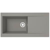 SPÜLE Betongrau B: 100cm - Grau, Trend, Glas/Kunststoff (100/19,8/50cm) - Respekta