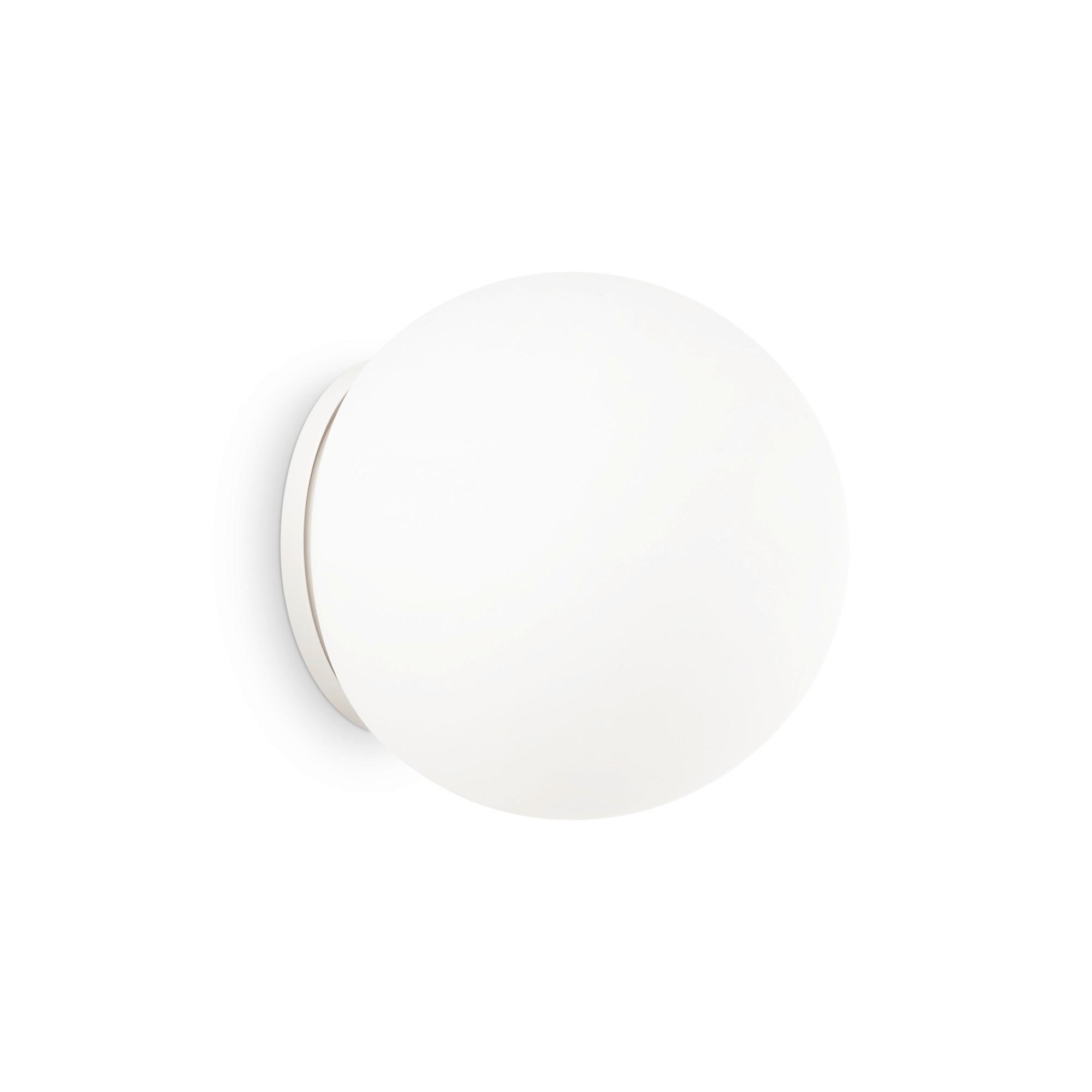 Wandleuchte Bianco Weiß D: 30 cm - Weiß, Basics, Glas (30/30cm) - Ideal Lux