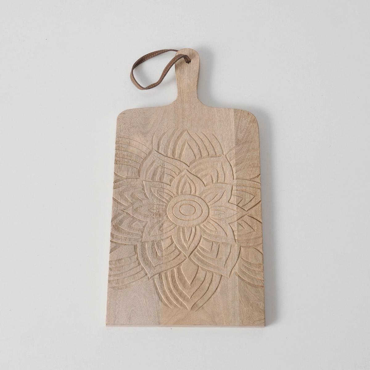 Dekorační podnos Mandalja - přírodní barvy, Basics, dřevo (50/2/25cm) - Modern Living