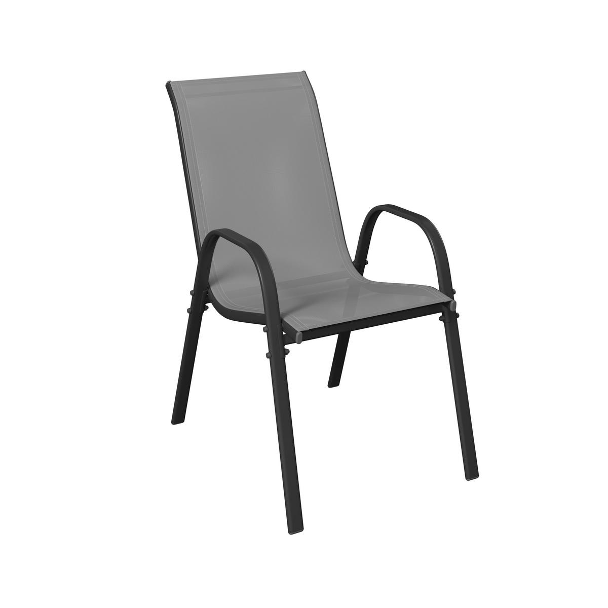 Gartenset Barcelona - Dunkelgrau, MODERN, Glas/Textil (150/73/80cm) - Beldano