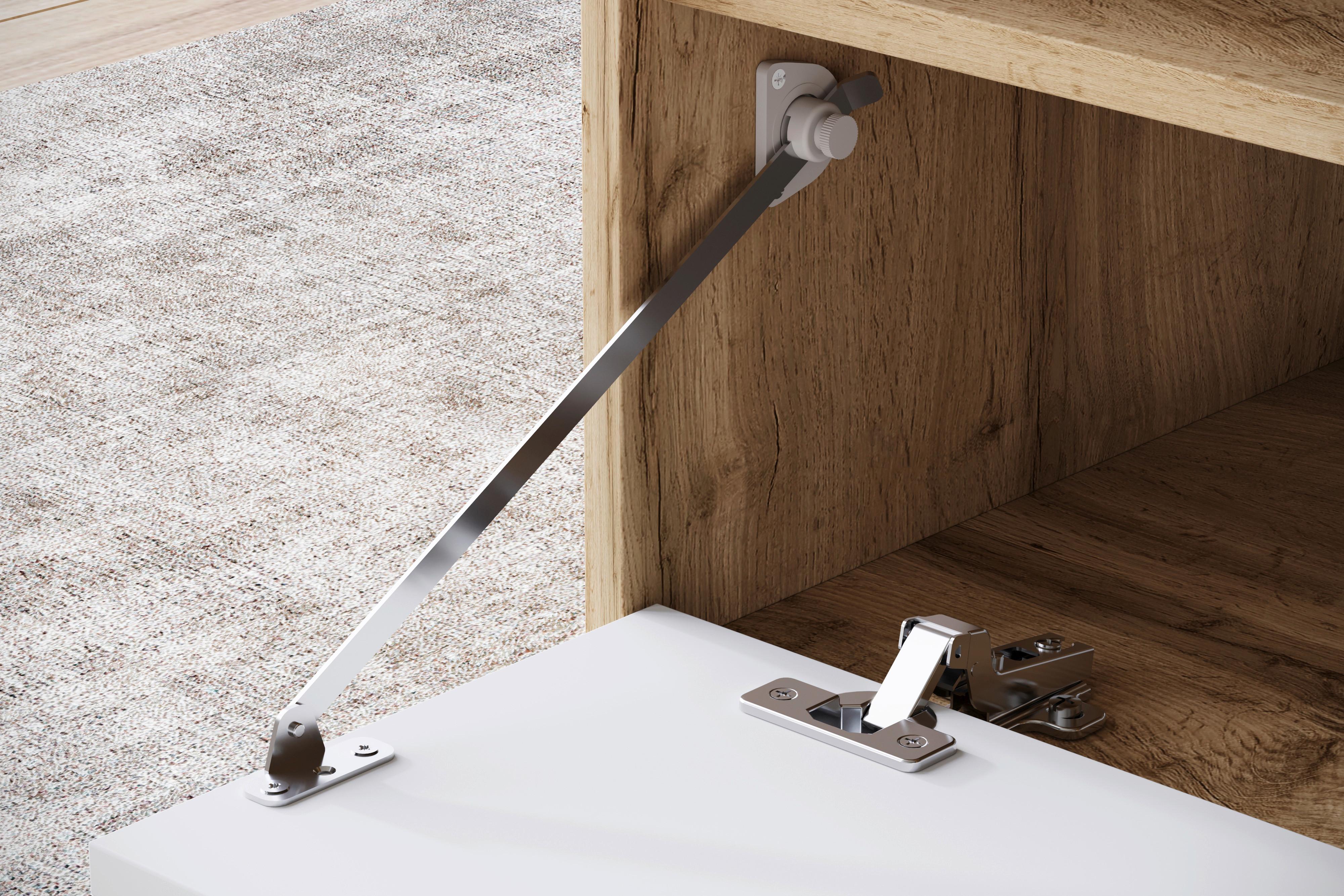 Couchtisch Narobi-ii Eiche Wotan/weiß B: 90 Cm