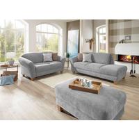 Récamiere Gotland V Silberfarben B: 194 cm - Silberfarben/Naturfarben, KONVENTIONELL, Textil (194/84/91cm) - Sit & More