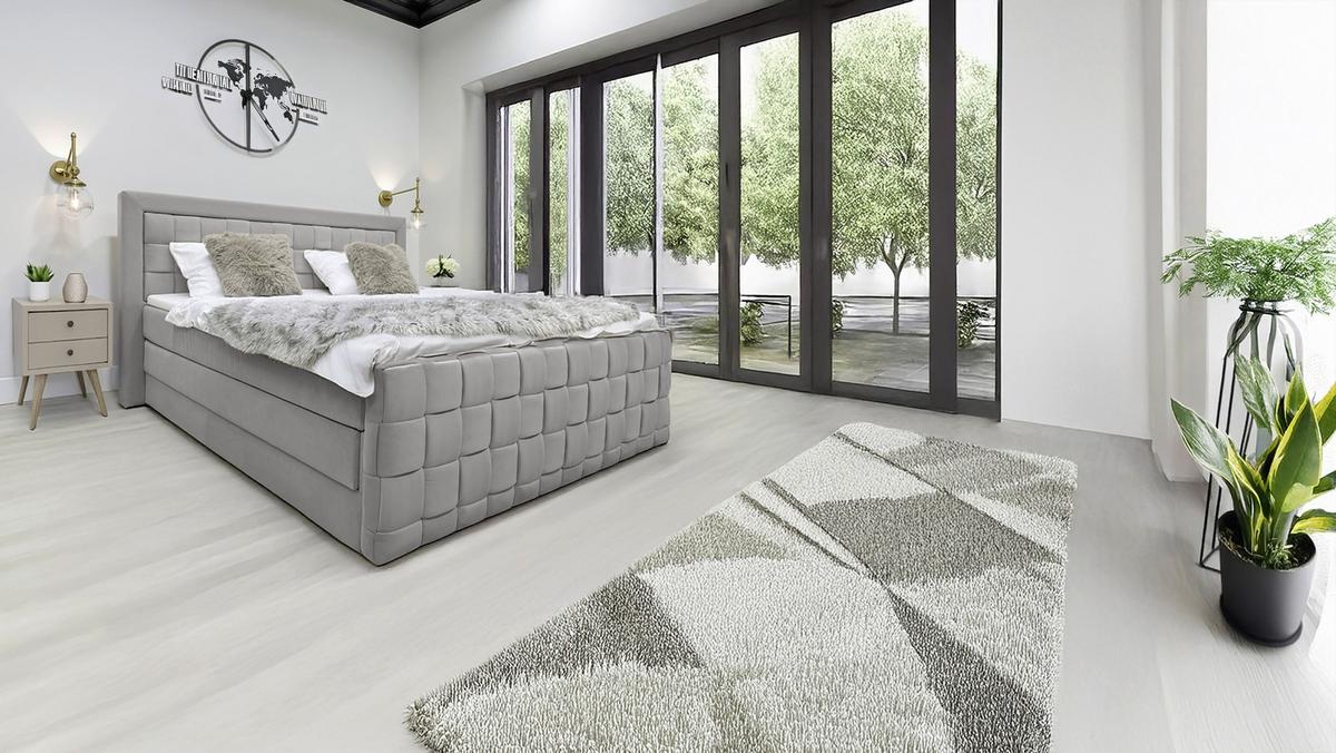 Boxspringbett Grenada Graphitfarben Lf: 160x200 cm - Graphitfarben, MODERN, Textil (160/200cm) - Livetastic