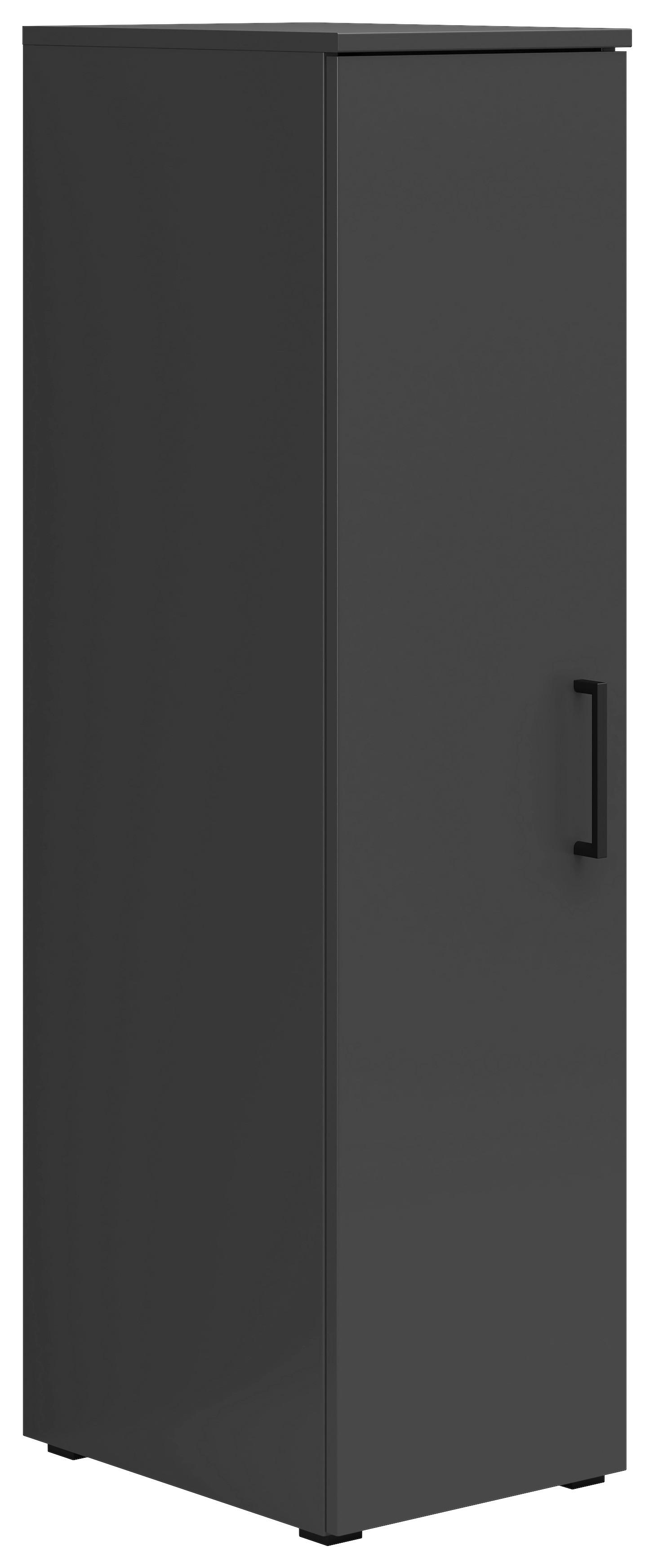 Skriňa Cabinet š: 30 cm - čierna/grafitová, Modern, kompozitné drevo/plast (30/115/40cm)