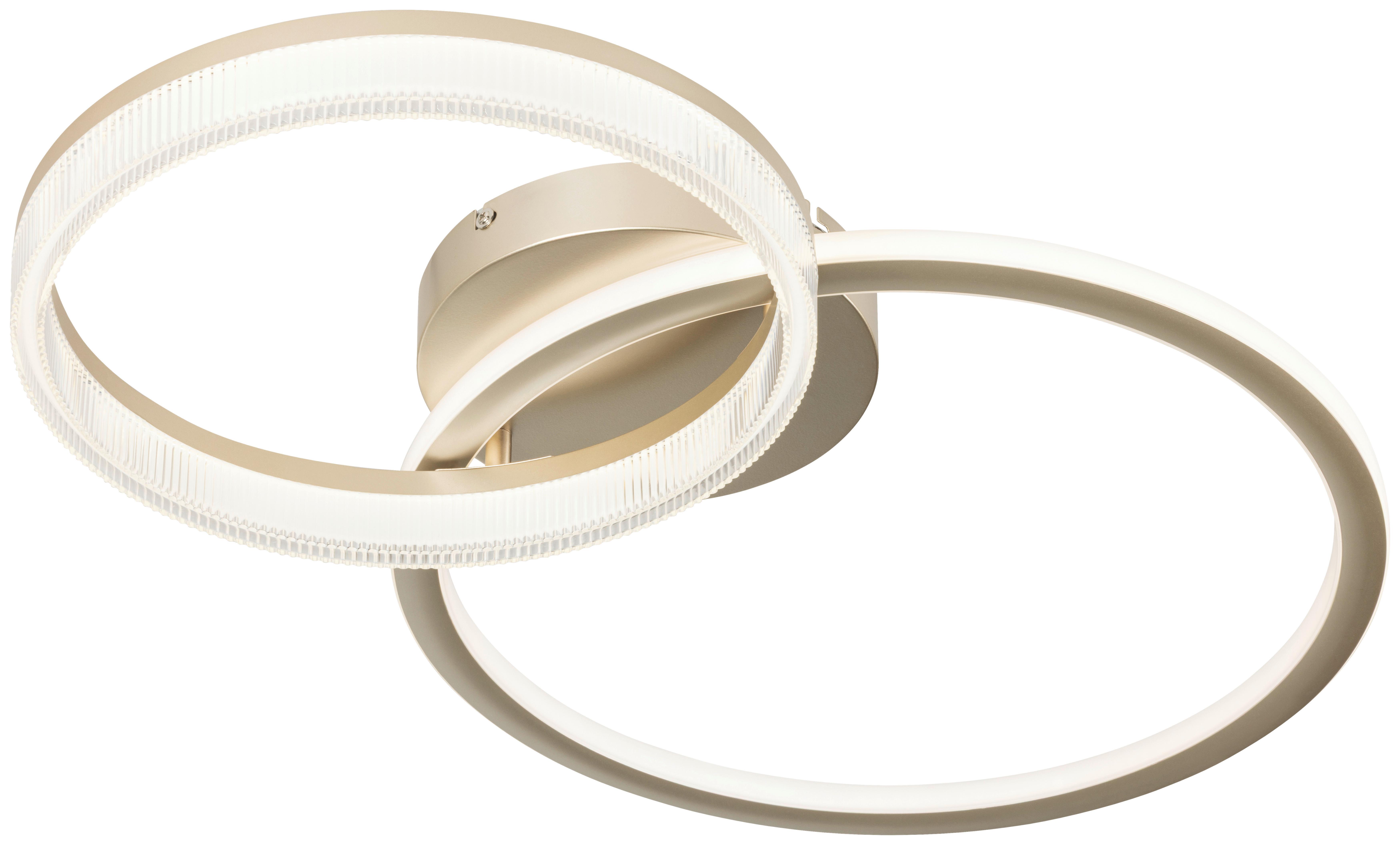 STROPNÍ LED SVÍTIDLO RIO - šampaňská, Moderní, kov/plast (70/45/10cm) - Mömax