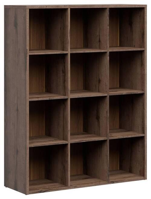 Regal Nepo Plus Bookshelf - Eichefarben/Schwarz, Design, Holzwerkstoff (114/146,5/38,5cm)
